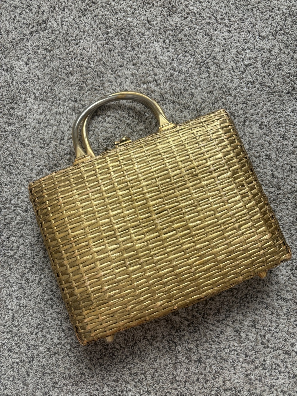 Koret vintage Italian Gold Woven Top-Handle Women's Bag